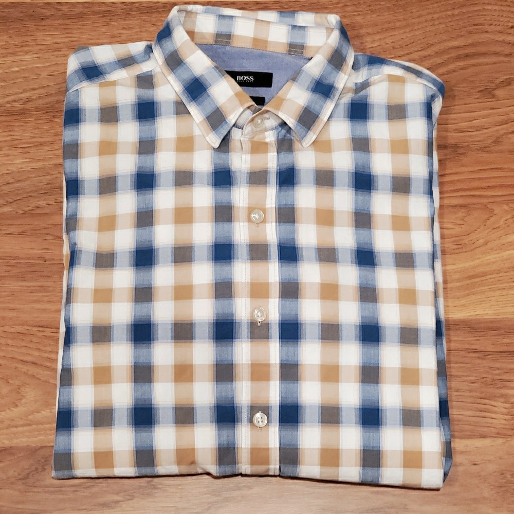 Hugo Boss Sharp Fit L/S Button Down Shirt Sz XL